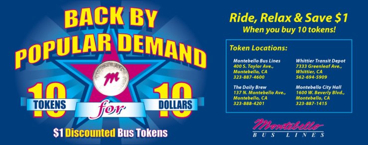 Bus Token Program - Montebello Bus Lines - Interior Bus Card